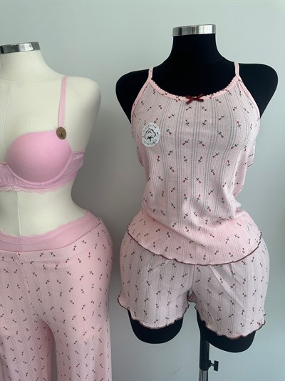 Pembe Işıltısı %100 Pamuk 6lı Set