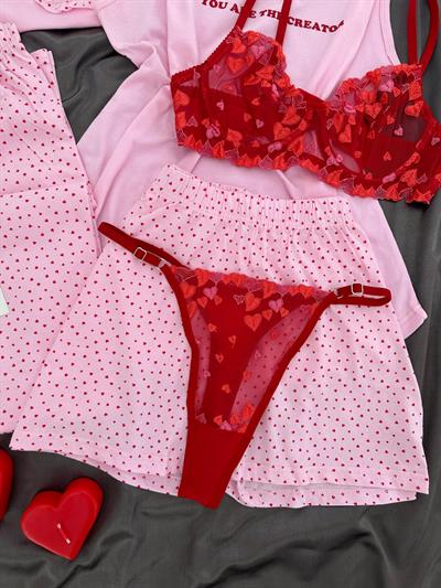Pembe Spring 6lı Kısa Kollu Pijama Takımı