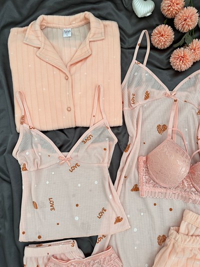 Petianto Somon 7li Pijama Set