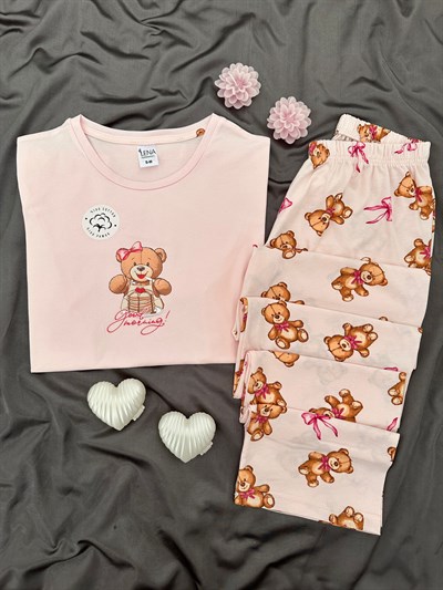 Pofuduk Pamuk Kısa Kollu Pijama Takımı