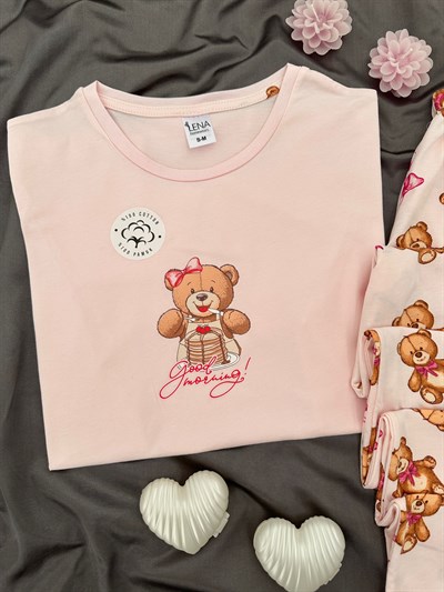 Pofuduk Pamuk Kısa Kollu Pijama Takımı
