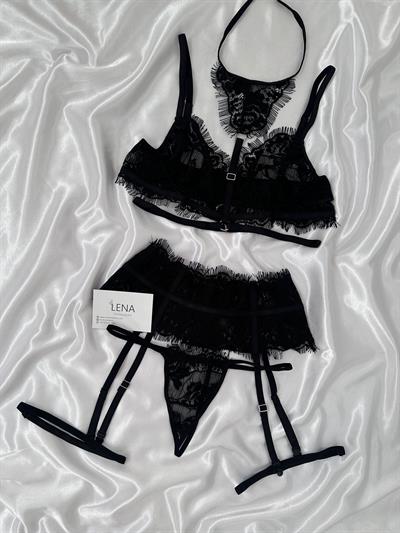 Premium Siyah Jartiyer Takımı