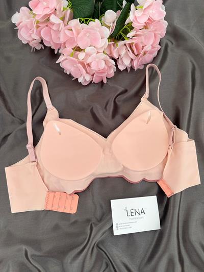 Pudra Kalp Detaylı Lazer Sütyen