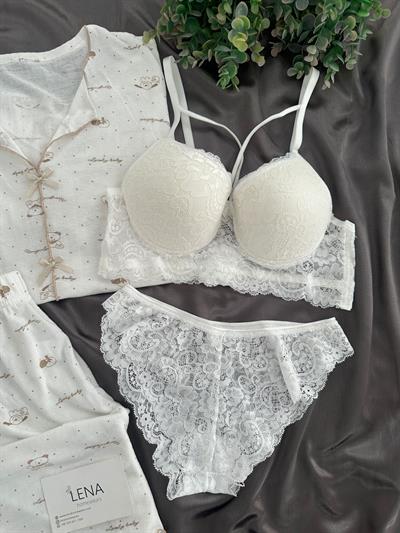 Pureks Lovely Tedy İç çamaşırlı Şortlu Pijama Takım