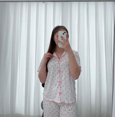 Pureks Pembe 4lü Kısa Kollu Pijama Seti