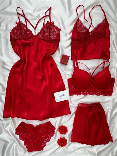 Red Love 5'li Saten Seti