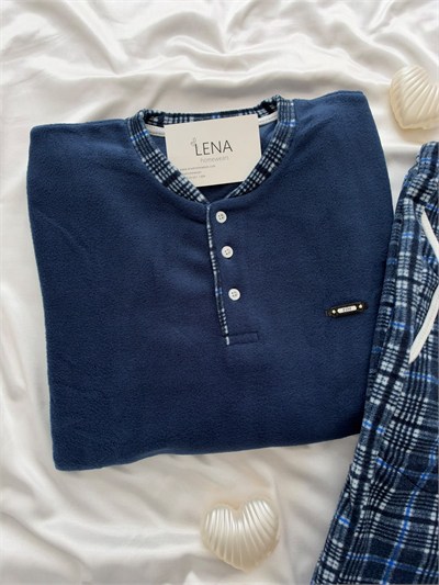 Relax Ekose Polar Erkek Uzun kollu Pijama Takımı