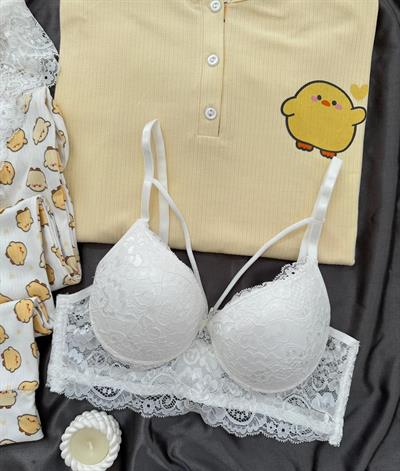 Seeyu Civciv Desenli Dörtlü Pijama Seti