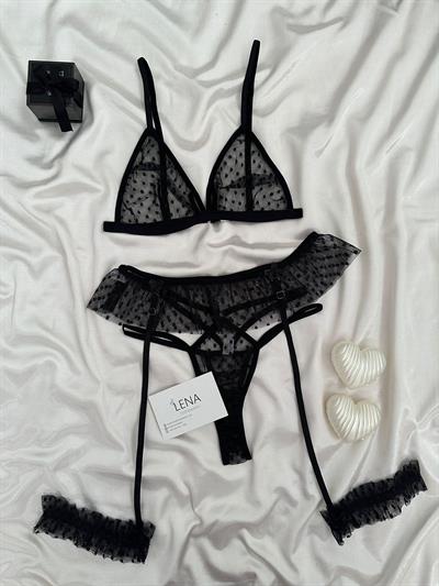 Siyah Dimond Jartiyer Takım