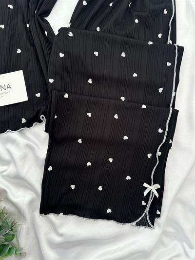 Siyah Frio Askılı Pijama Takımı 