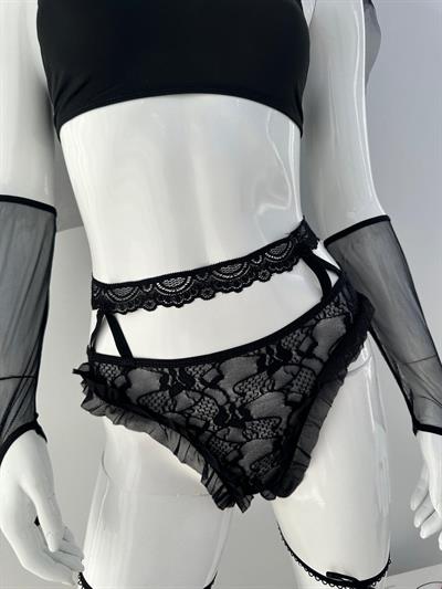 Siyah Gelin Jartiyer Takımı