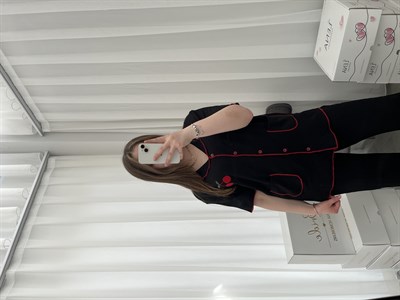 Siyah Kiraz İşlemeli Bürümcük Pijama Takımı