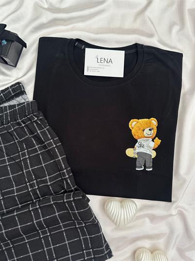 Siyah Tedy Erkek Pijama Takımı