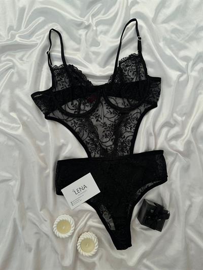 Sofla Siyah Üçlü İç Çamaşır Seti 