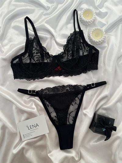 Sofla Siyah Üçlü İç Çamaşır Seti 