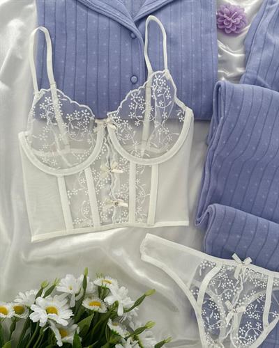 Soft Lila Dörtlü Polar Pijama Seti