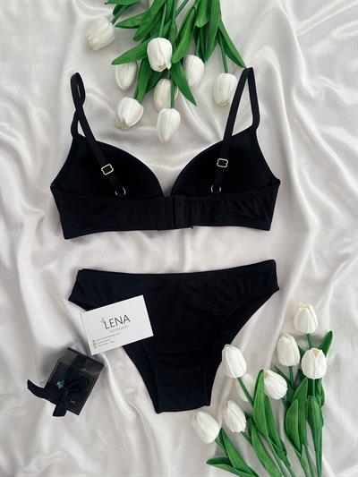 Softy Günlük Siyah Desteksiz Sütyen Takımı