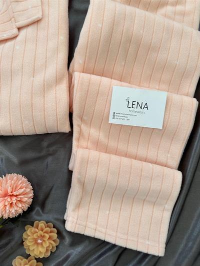Somon Benek Desenli Polar Pijama Takımı