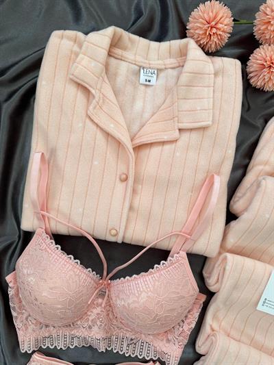 Somon Benek Dörtlü Polar Pijama Seti