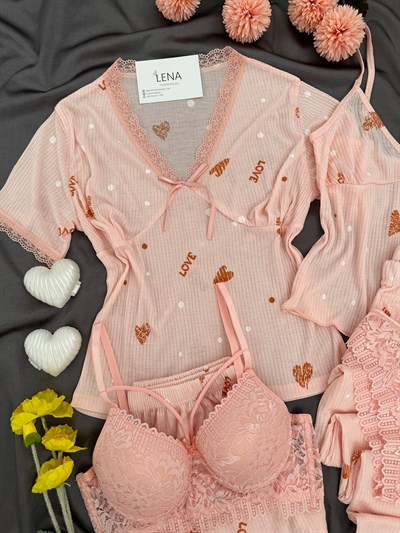Somon Love 6lı Pijama & Çamaşır Seti