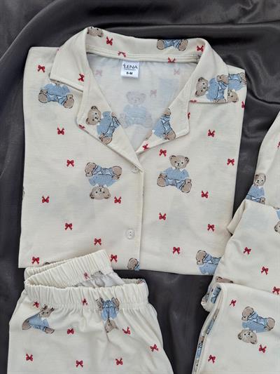 Tatlı Bear 3lü Kısa Kollu Pijama Takımı 