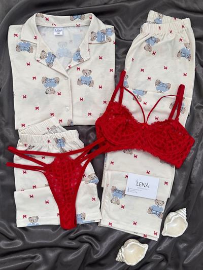 Tatlı Bear 5li Kısa Kollu Pijama Takımı