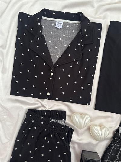 Tedy Dört Parça Çift Pijama Takımı