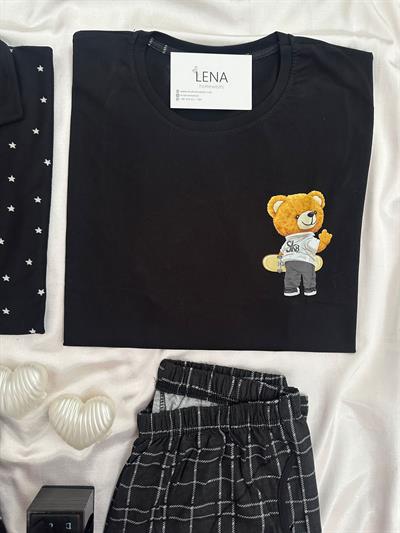 Tedy Dört Parça Çift Pijama Takımı