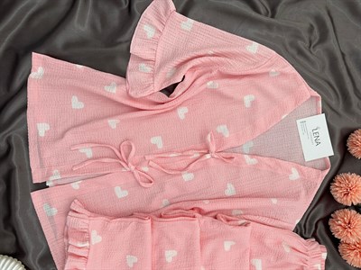 Twity Somon Kalp Bürümcük Pijama Takımı