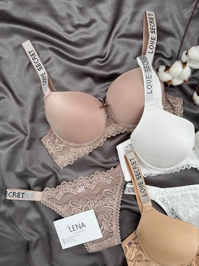 Vento Üç Renk Taşlı Sütyen Seti