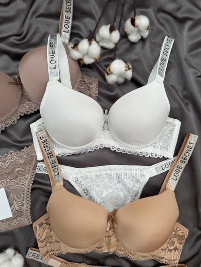 Vento Üç Renk Taşlı Sütyen Seti