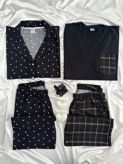 Winter Vibes 4 Parça Çift Pijama Seti