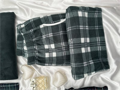 Yeşil Ekose Günlük Rahat Sevgili Çift Uzun Kollu Pijama Takımı (2li Set)