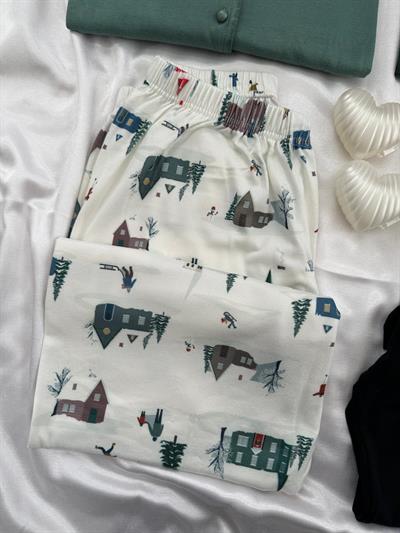 Yeşillim 4 Parça Çift Pijama Seti