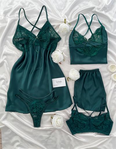 Zümrüt 5Li Saten Seti