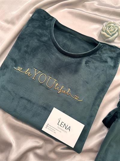 Zümrüt Kadife Pijama Takımı 