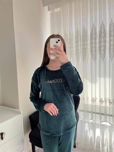 Zümrüt Kadife Pijama Takımı 