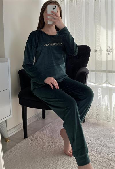 Zümrüt Kadife Pijama Takımı 
