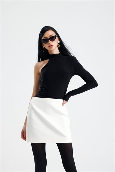 JADİDA Ekru Blazer Ceket ve Mini Etek Takım