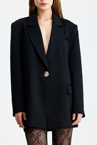 JADİDA Siyah Blazer Ceket ve Mini Etek Takım