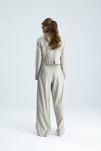 NİŞDA Bej Palazzo Pantolon