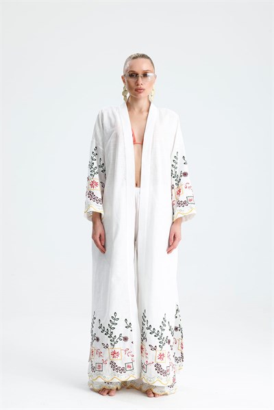 PANNA Uzun Nakışlı Kimono