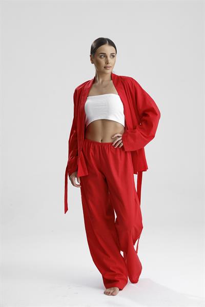 Rose Kadın KimonoKırmızı Gece/Gündüz Kimono