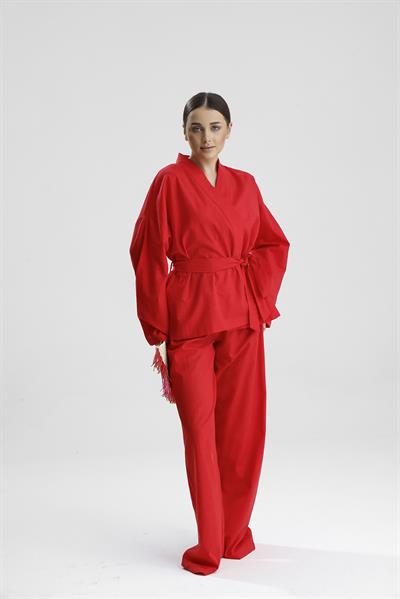 Rose Kadın KimonoKırmızı Gece/Gündüz Kimono