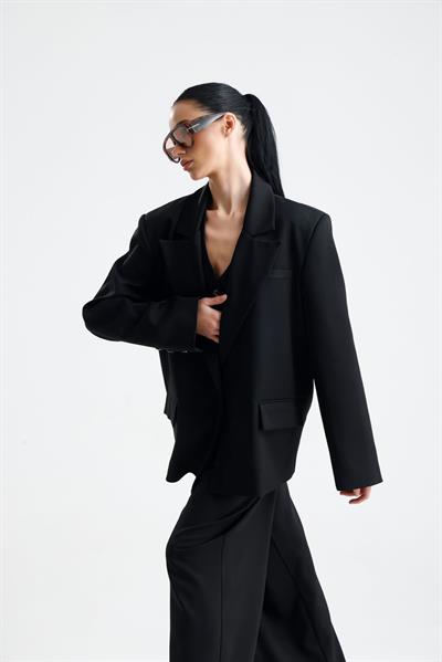 SPELLO Kadın Siyah Oversize Ceket