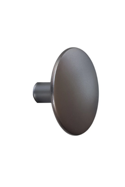 Tek Vidalı Siyah Yuvarlak Düğme Kulp