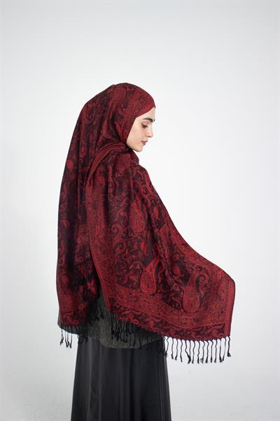 Cashmere Collection - Nar / Dokuma Kaşmir Şal