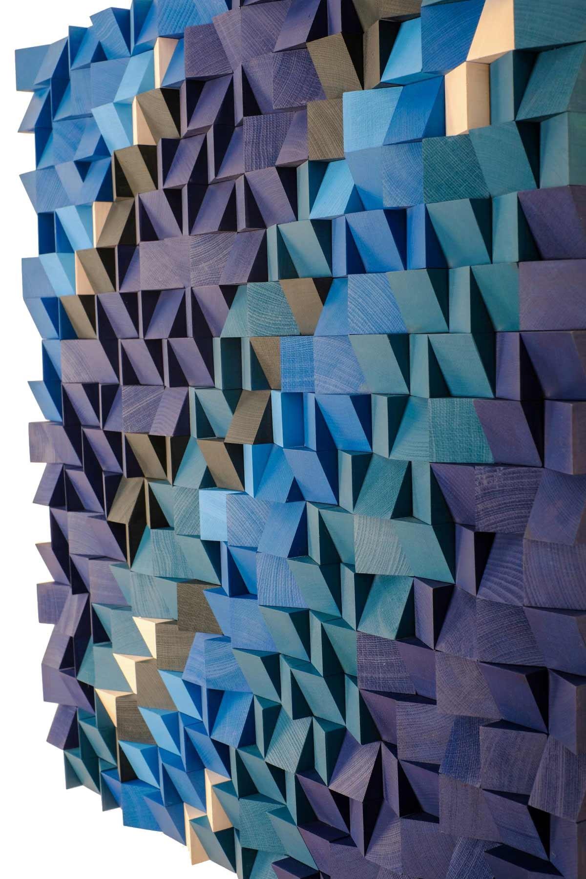 Blue Eyes Handmade Mosaic Wood Wall Art