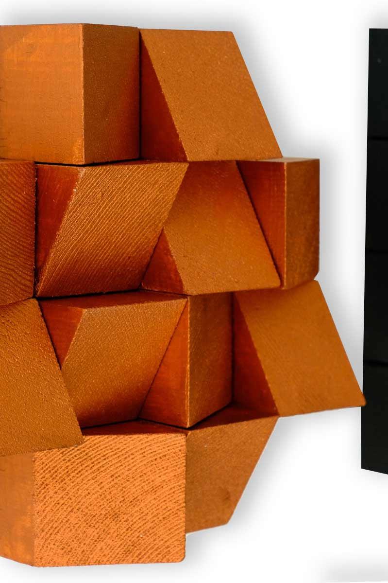 Bronze Age Handmade Mosaic Wood Wall Art