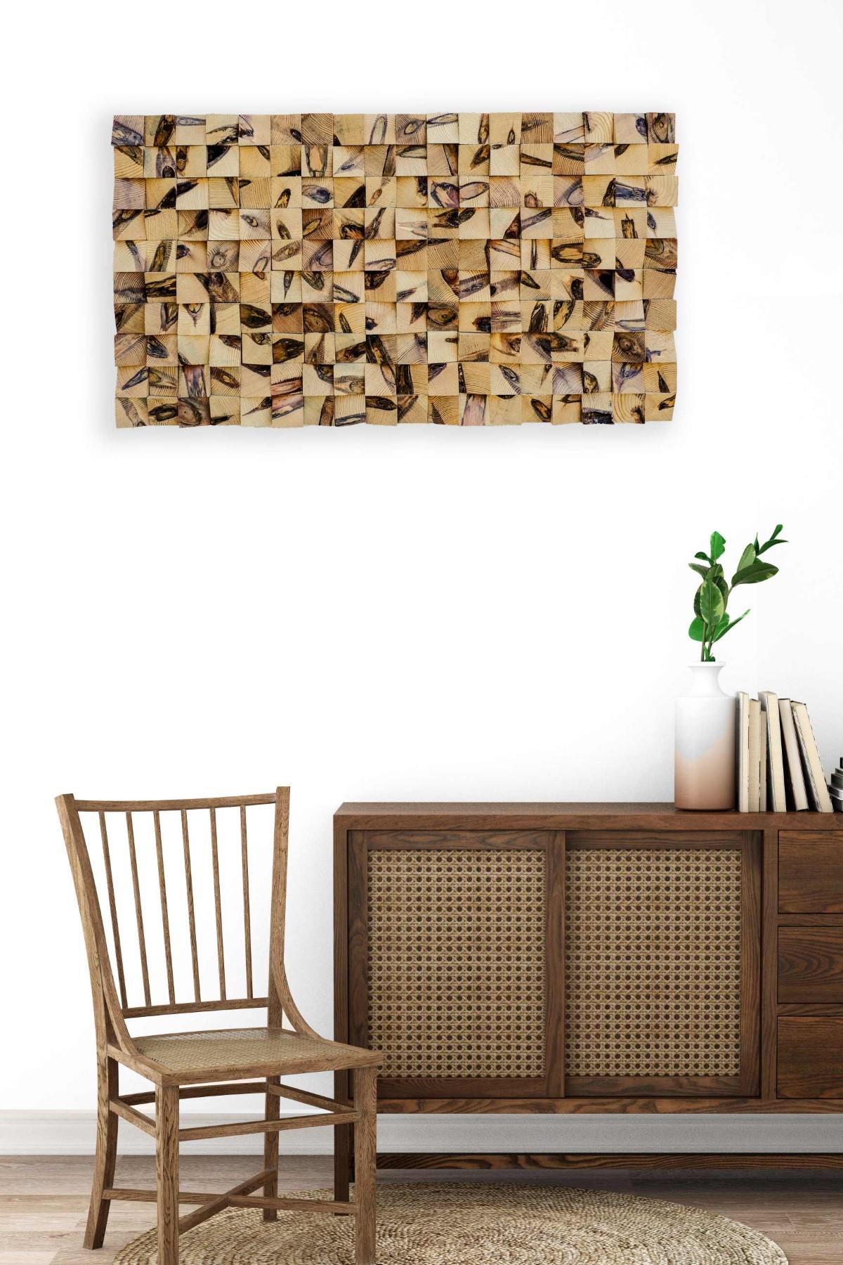 Budak Handmade Mosaic Wood Wall Art